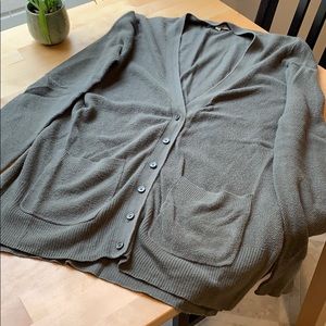 Madewell Spring Weight Long Cardigan (Olive/Small)